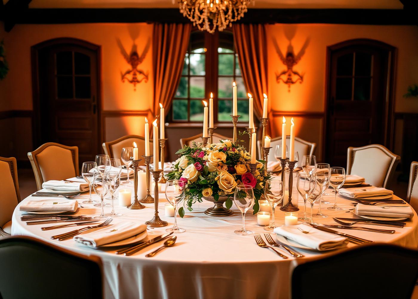 Wedding table setup